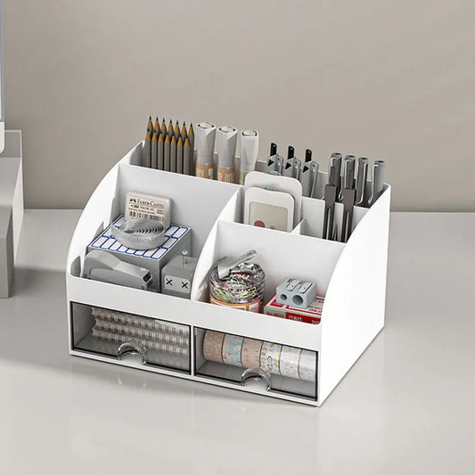 Multifunctional Storage Box With Drawers Pen Holder